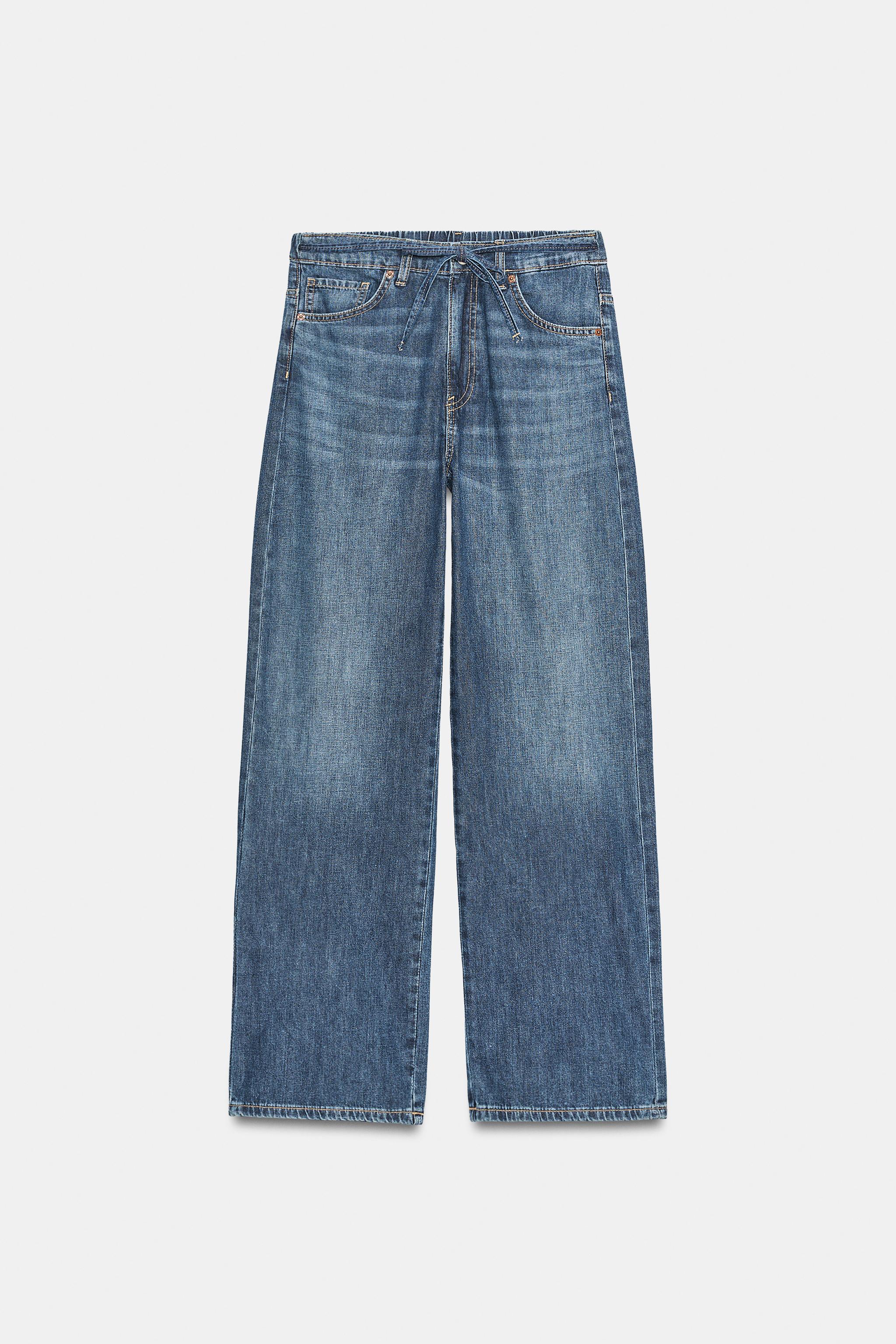 TRF RELAXED MID-RISE DENIM JEANS